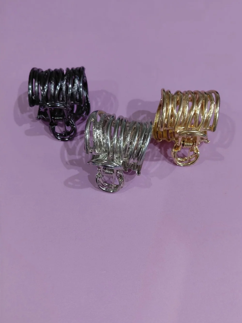 Metal Coil Hair Cuffs - Gold, Silver, Black